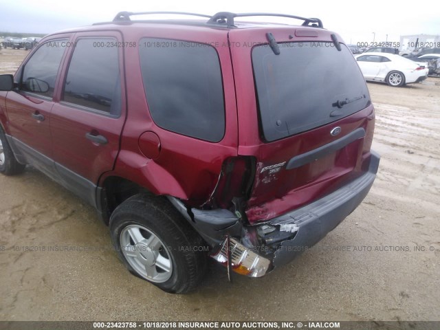 1FMYU02173KA26175 - 2003 FORD ESCAPE XLS RED photo 6