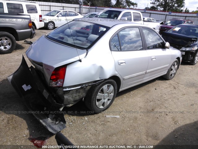 KMHDN46D36U370974 - 2006 HYUNDAI ELANTRA GLS/GT/LIMITED SILVER photo 4