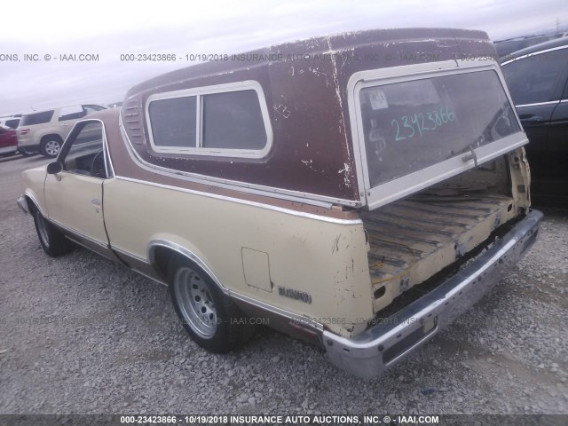 1W80H9R465761 - 1979 CHEVROLET EL CAMINO BEIGE photo 3