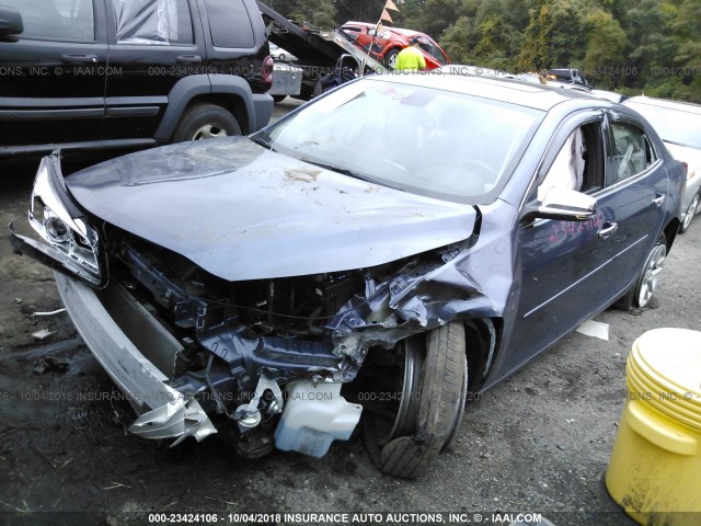 1G11C5SLXFF327228 - 2015 CHEVROLET MALIBU 1LT BLUE photo 2