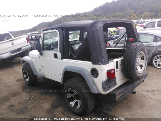 1J4FA29S76P775087 - 2006 JEEP WRANGLER / TJ SE WHITE photo 3