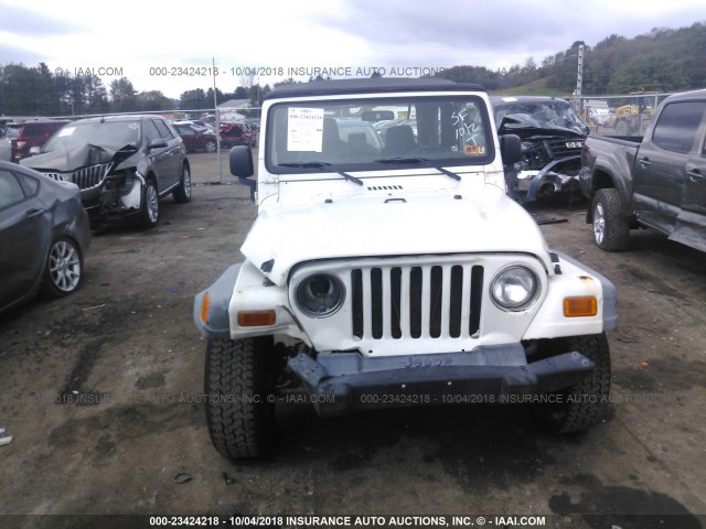 1J4FA29S76P775087 - 2006 JEEP WRANGLER / TJ SE WHITE photo 6