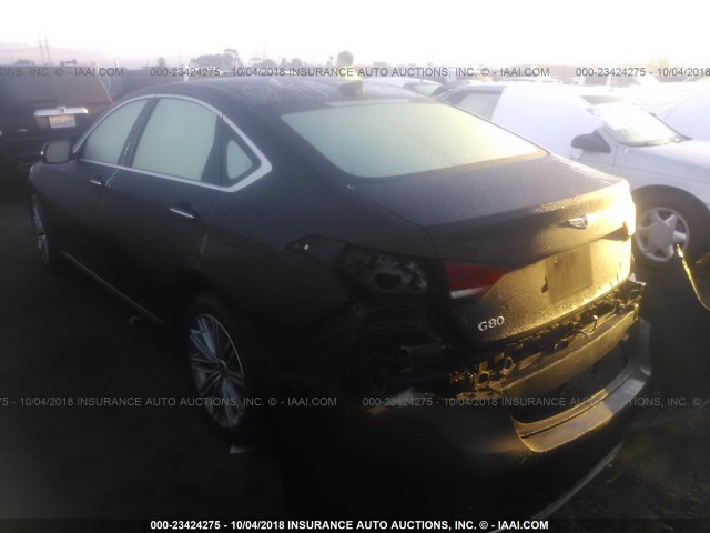 KMHGN4JE6JU216345 - 2018 GENESIS G80 PREMIUM/ULTIMATE BLACK photo 3