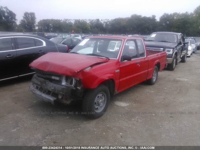 JM2UF3137J0398251 - 1988 MAZDA B2200 CAB PLUS RED photo 2