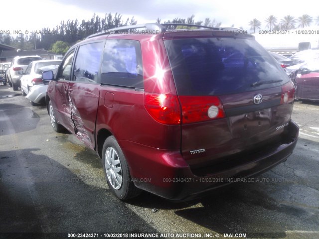 5TDZA23C56S532940 - 2006 TOYOTA SIENNA CE/LE RED photo 3