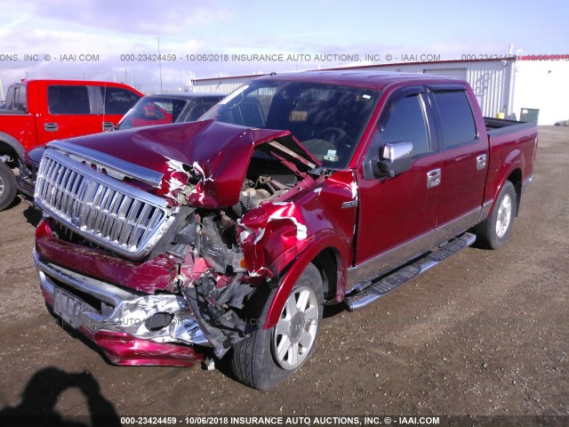 5LTPW18507FJ02079 - 2007 LINCOLN MARK LT RED photo 2