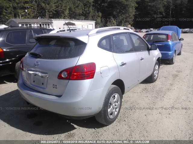 JN8AS5MT7FW152688 - 2015 NISSAN ROGUE SELECT S SILVER photo 4