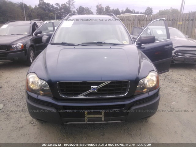 YV1CZ59H441076131 - 2004 VOLVO XC90 BLUE photo 6