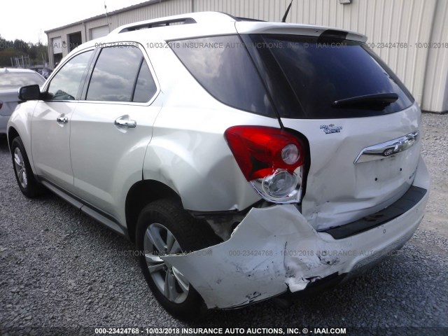 2GNALFEK3C1271210 - 2012 CHEVROLET EQUINOX LTZ WHITE photo 3