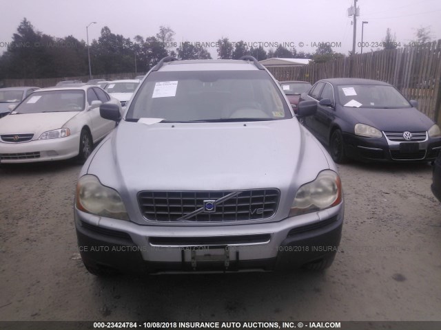 YV1CZ852751175224 - 2005 VOLVO XC90 V8 SILVER photo 6