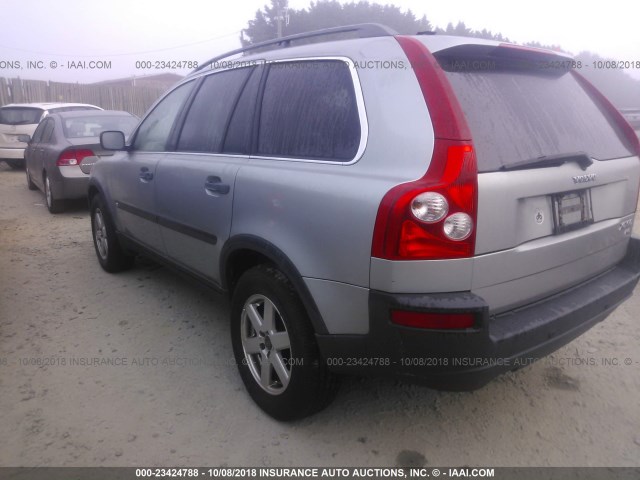 YV1CZ59H041072836 - 2004 VOLVO XC90 SILVER photo 3
