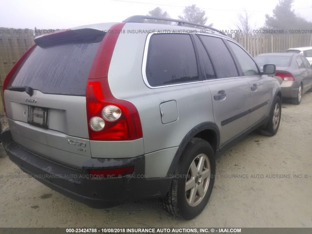 YV1CZ59H041072836 - 2004 VOLVO XC90 SILVER photo 4