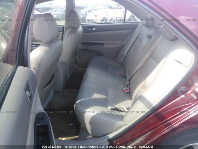 4T1BF32K75U098673 - 2005 TOYOTA CAMRY LE/XLE/SE MAROON photo 8