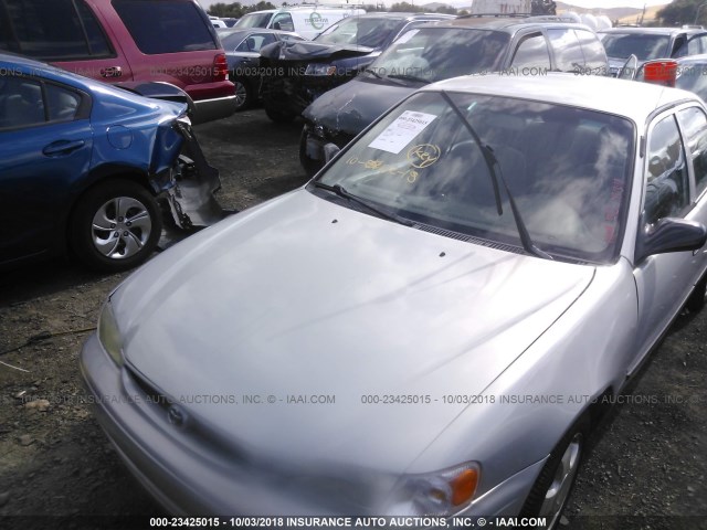 1NXBR12E6XZ234168 - 1999 TOYOTA COROLLA VE/CE/LE SILVER photo 2