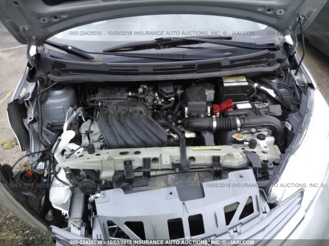 3N1CE2CP3FL376726 - 2015 NISSAN VERSA NOTE S/S PLUS/SV/SL/SR GRAY photo 10