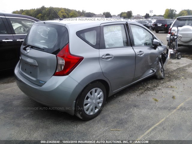 3N1CE2CP3FL376726 - 2015 NISSAN VERSA NOTE S/S PLUS/SV/SL/SR GRAY photo 4