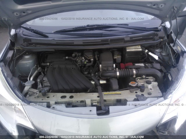 3N1CE2CP6FL412473 - 2015 NISSAN VERSA NOTE S/S PLUS/SV/SL/SR GRAY photo 10
