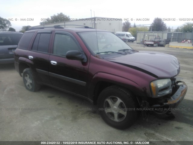 1GNDT13S252306664 - 2005 CHEVROLET TRAILBLAZER LS/LT BURGUNDY photo 1