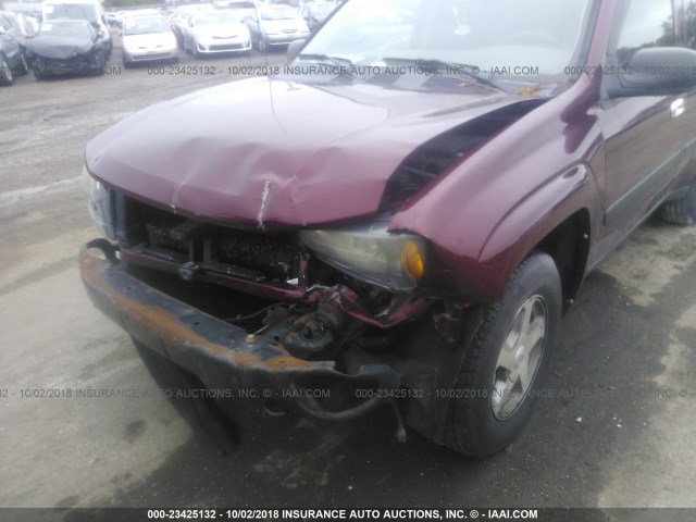 1GNDT13S252306664 - 2005 CHEVROLET TRAILBLAZER LS/LT BURGUNDY photo 6