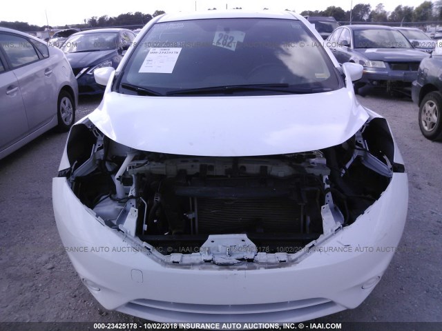 3N1CE2CP2GL362172 - 2016 NISSAN VERSA NOTE S/S PLUS/SV/SL/SR WHITE photo 6