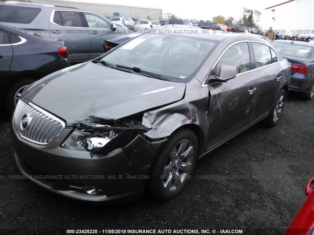1G4GE5EV0AF271068 - 2010 BUICK LACROSSE CXS GRAY photo 2