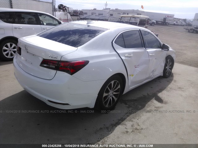 19UUB1F34FA004057 - 2015 ACURA TLX WHITE photo 4