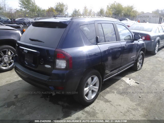 1C4NJDEB8GD782040 - 2016 JEEP COMPASS LATITUDE 蓝色 照片 4