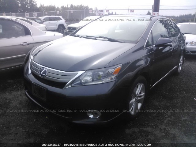 JTHBB1BA9A2034196 - 2010 LEXUS HS 250H GRAY photo 2