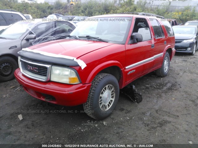 1GKDT13W7X2535960 - 1999 GMC JIMMY RED photo 2