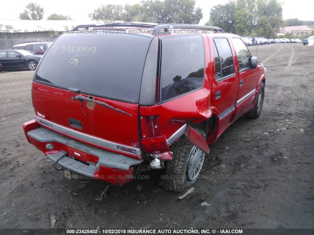 1GKDT13W7X2535960 - 1999 GMC JIMMY RED photo 4