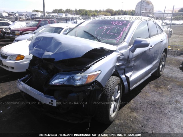 5J8TB4H58EL012273 - 2014 ACURA RDX TECHNOLOGY SILVER photo 2