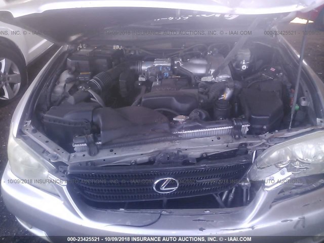 JTHBD182910007263 - 2001 LEXUS IS 300 SILVER photo 10