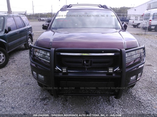 5FPYK16579B109440 - 2009 HONDA RIDGELINE RTL PURPLE photo 6