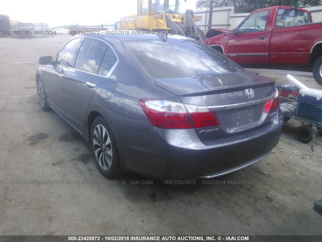 1HGCR6F57FA005483 - 2015 HONDA ACCORD HYBRID/EXL GRAY photo 3