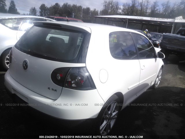 WVWBR71K47W102643 - 2007 VOLKSWAGEN RABBIT WHITE photo 4