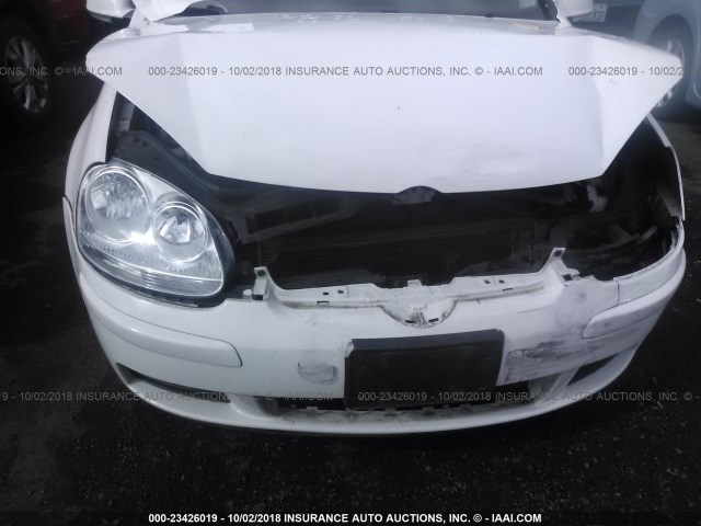 WVWBR71K47W102643 - 2007 VOLKSWAGEN RABBIT WHITE photo 6