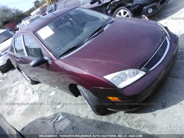 1FAHP34N27W353990 - 2007 FORD FOCUS ZX4/S/SE/SES Марун фото 1