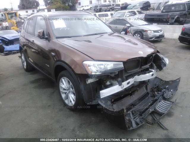 5UXWZ7C59H0V86160 - 2017 BMW X3 SDRIVE28I BROWN photo 1