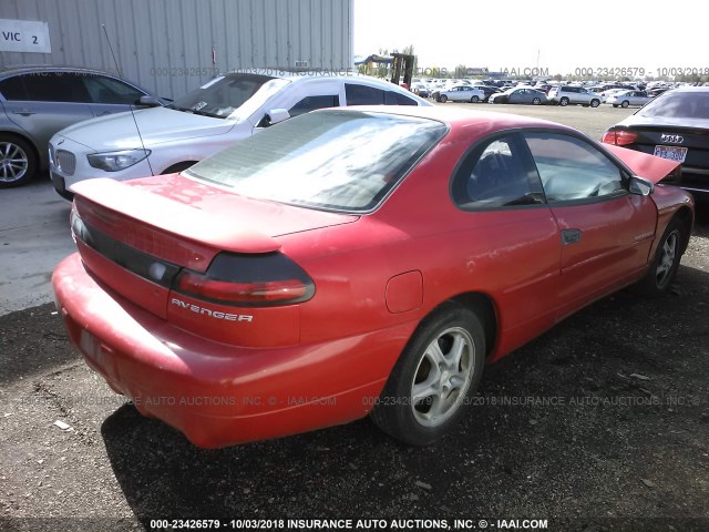 4B3AU42NXXE016728 - 1999 DODGE AVENGER RED photo 4