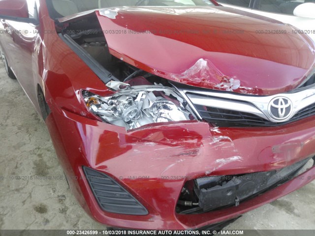 4T1BF1FK5CU551121 - 2012 TOYOTA CAMRY SE/LE/XLE RED photo 6