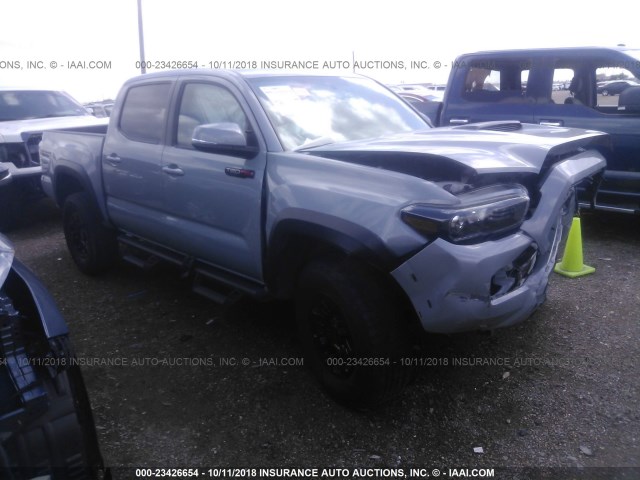 5TFCZ5AN0HX115288 - 2017 TOYOTA TACOMA DBL CAB/SR/TRDSPT/OR/PRO ნაცრისფერი ფოტო 1