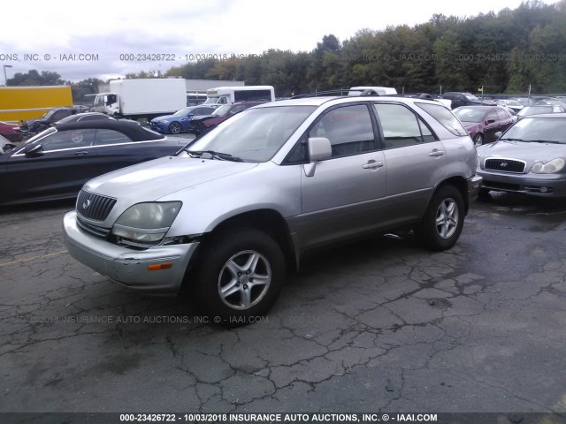 JT6HF10U1Y0100430 - 2000 LEXUS RX 300 GRAY photo 2