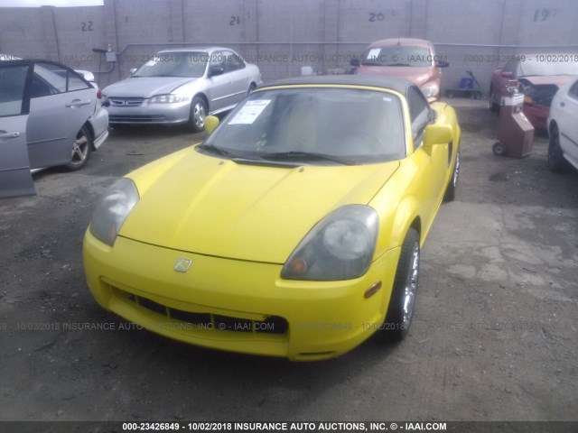 JTDFR320X10041106 - 2001 TOYOTA MR2 SPYDER YELLOW photo 6