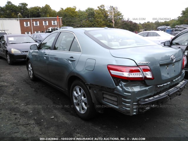 4T1BF3EK1BU669601 - 2011 TOYOTA CAMRY SE/LE/XLE GREEN photo 3