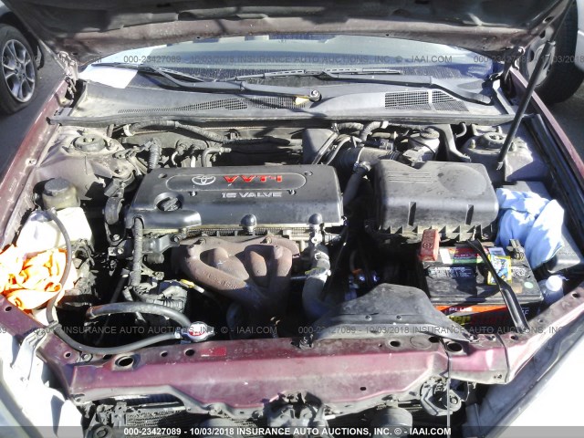 4T1BE32K35U409194 - 2005 TOYOTA CAMRY LE/XLE/SE Қызыл фото 10