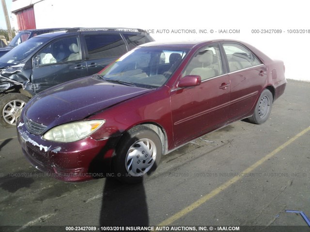 4T1BE32K35U409194 - 2005 TOYOTA CAMRY LE/XLE/SE Қызыл фото 2