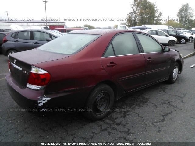 4T1BE32K35U409194 - 2005 TOYOTA CAMRY LE/XLE/SE Қызыл фото 4