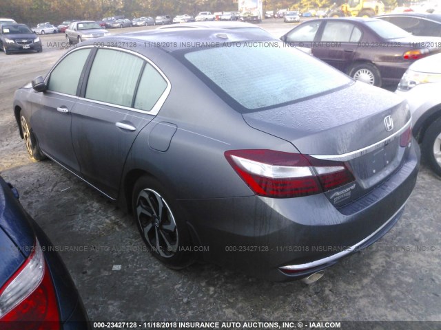 1HGCR3F88GA033206 - 2016 HONDA ACCORD EXL GRAY photo 3