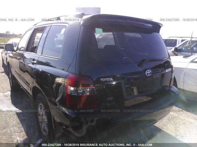 JTEGP21A450070052 - 2005 TOYOTA HIGHLANDER LIMITED BLACK photo 3