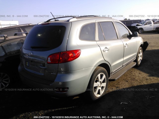 5NMSH73E09H271283 - 2009 HYUNDAI SANTA FE SE/LIMITED Light Blue photo 4